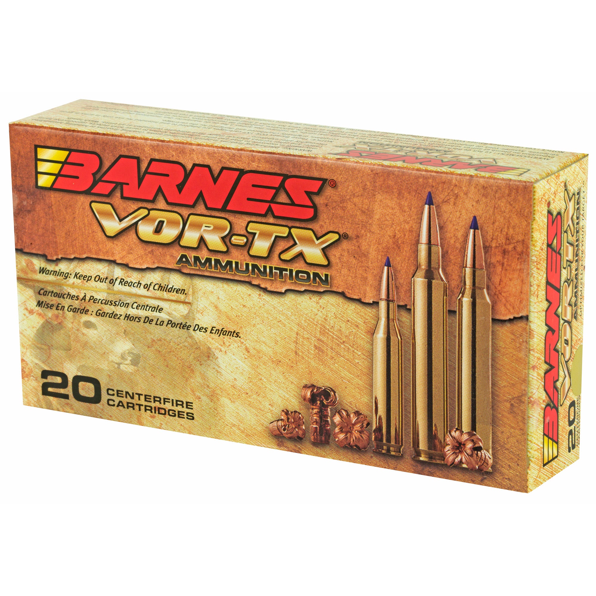 Barnes VOR-TX 308 Winchester 168 Grain Tipped Triple Shock X Ammunition - 20 Rounds
