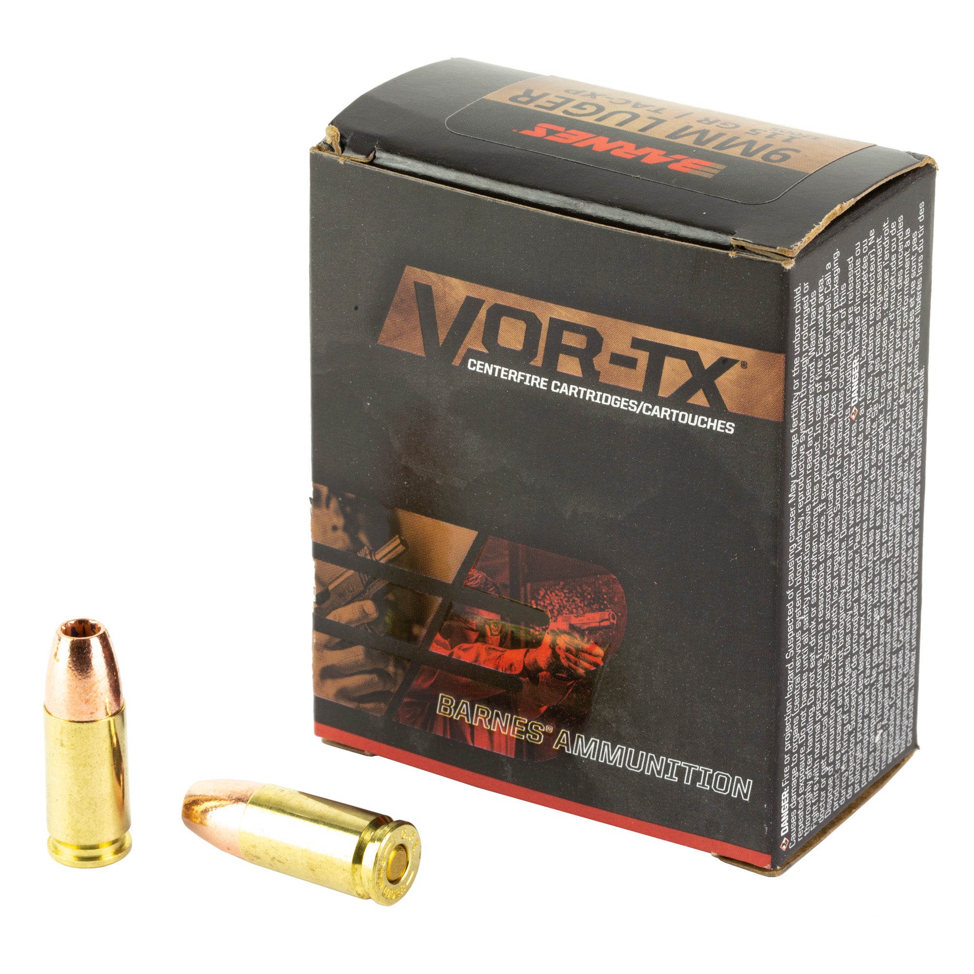 Barnes VOR-TX Handgun Ammunition 9mm 115 Grain XPB – 20 Rounds Per Box