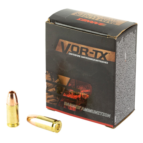 Barnes Vor-Tx, 9MM, 115 Grain, Xpb, Hollow Point, 20 Round Box