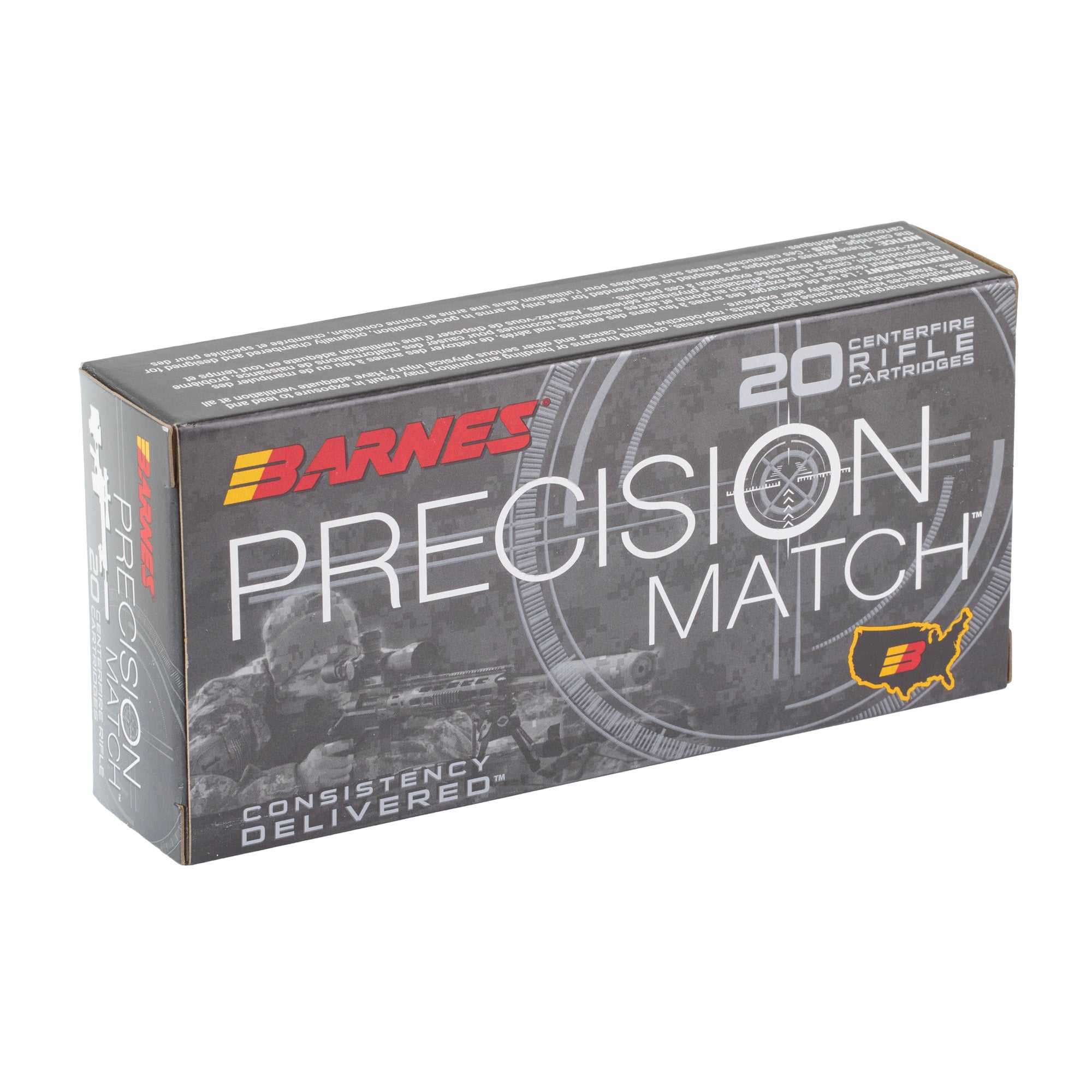 Barnes Precision Match 300 Blackout 220 Grain Boat Tail Hollow Point Ammunition - 20 Rounds per Box