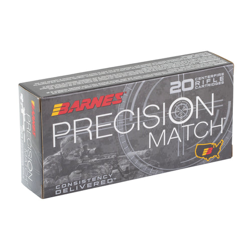 Barnes Precision Match 300 Blackout 220 Grain Boat Tail Hollow Point Ammunition - 20 Rounds per Box