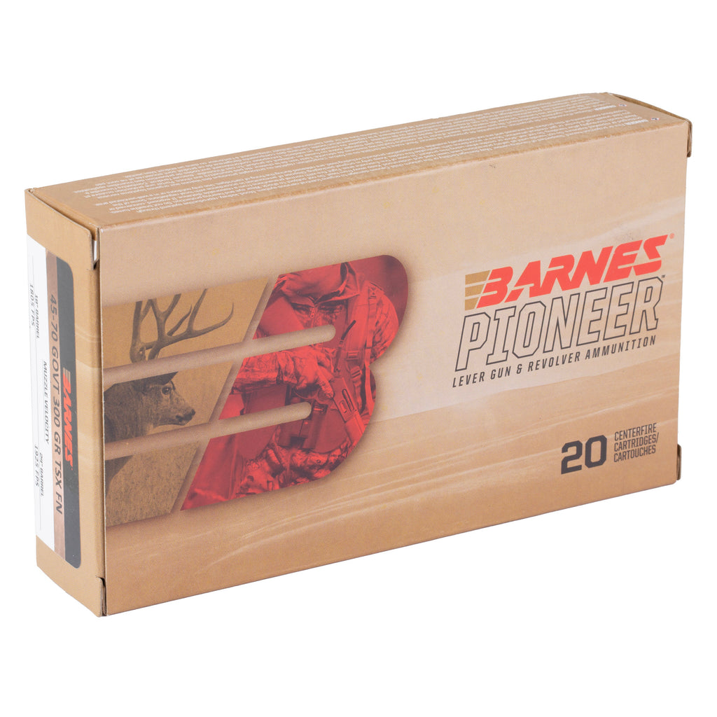 Barnes Pioneer 45-70 Government 300 Grain Triple Shock X Ammunition - 20 Rounds