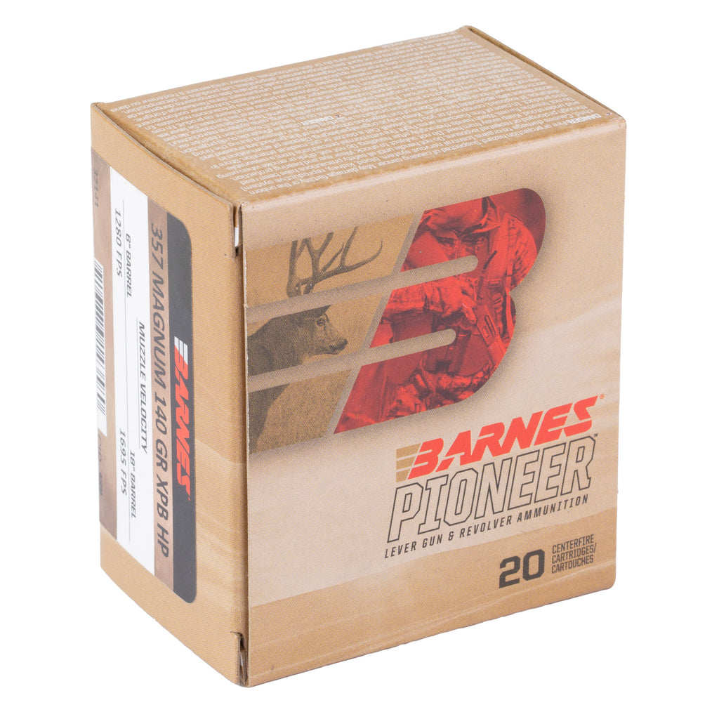 Barnes Pioneer 357 Magnum 140-Grain Triple Shock X Ammunition – Flawless Performance for Lever Guns and Revolvers