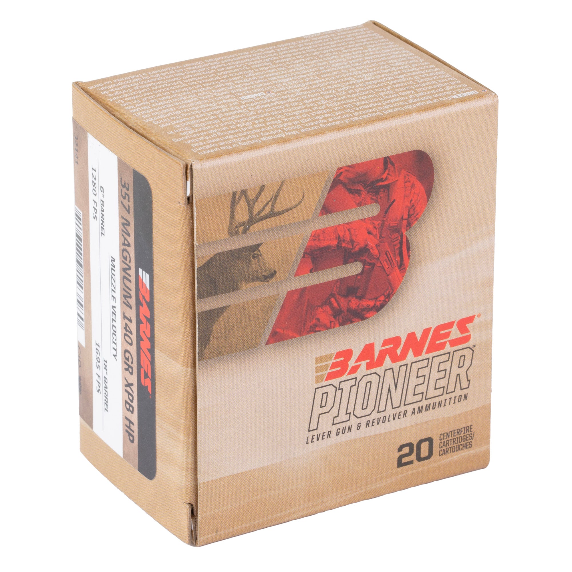 Barnes Pioneer 357 Magnum 140-Grain Triple Shock X Ammunition – Flawless Performance for Lever Guns and Revolvers