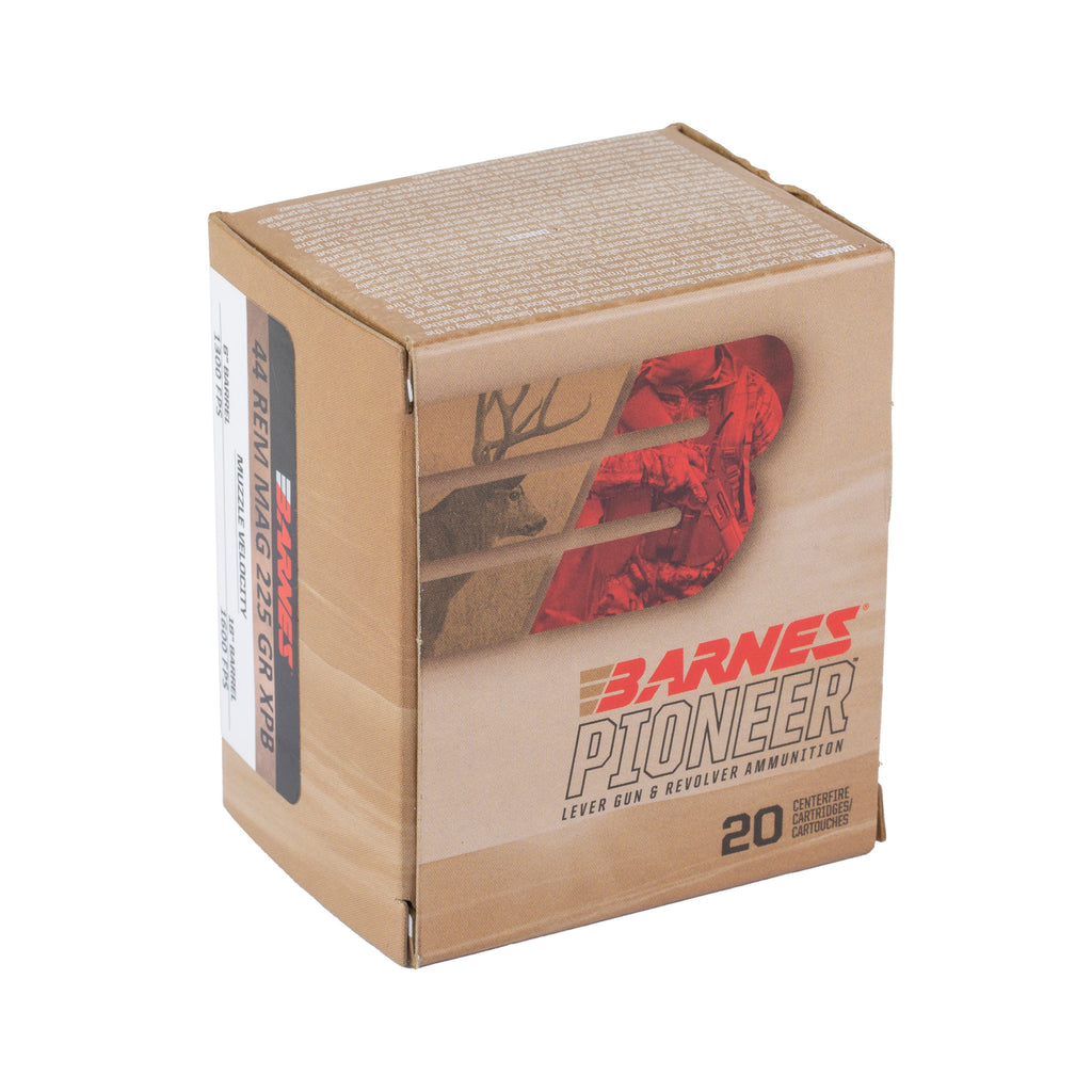 Barnes Pioneer 44 Magnum 225 Grain Hollow Point Ammunition – 20 Rounds