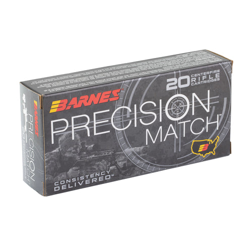 Barnes Precision Match 6mm ARC 105-Grain Open Tip Match Ammunition - 20 Rounds per Box