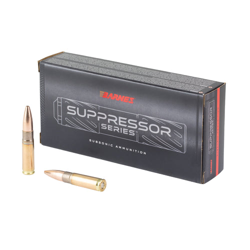 Barnes Suppressor Optimized, 300 Blackout, 205 Grain, Sierra Tipped Gameking, 20 Round Box