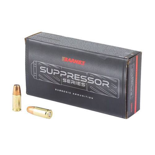 Barnes Suppressor Optimized, 9MM, 147 Grain, Sierra JHP 50 Round Box