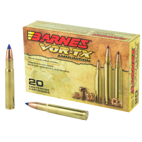 Barnes Vor-Tx, 35 Whelen, 180 Grain, Tipped Triple Shock X, Lead Free, 20 Round Box, California Certified Nonlead