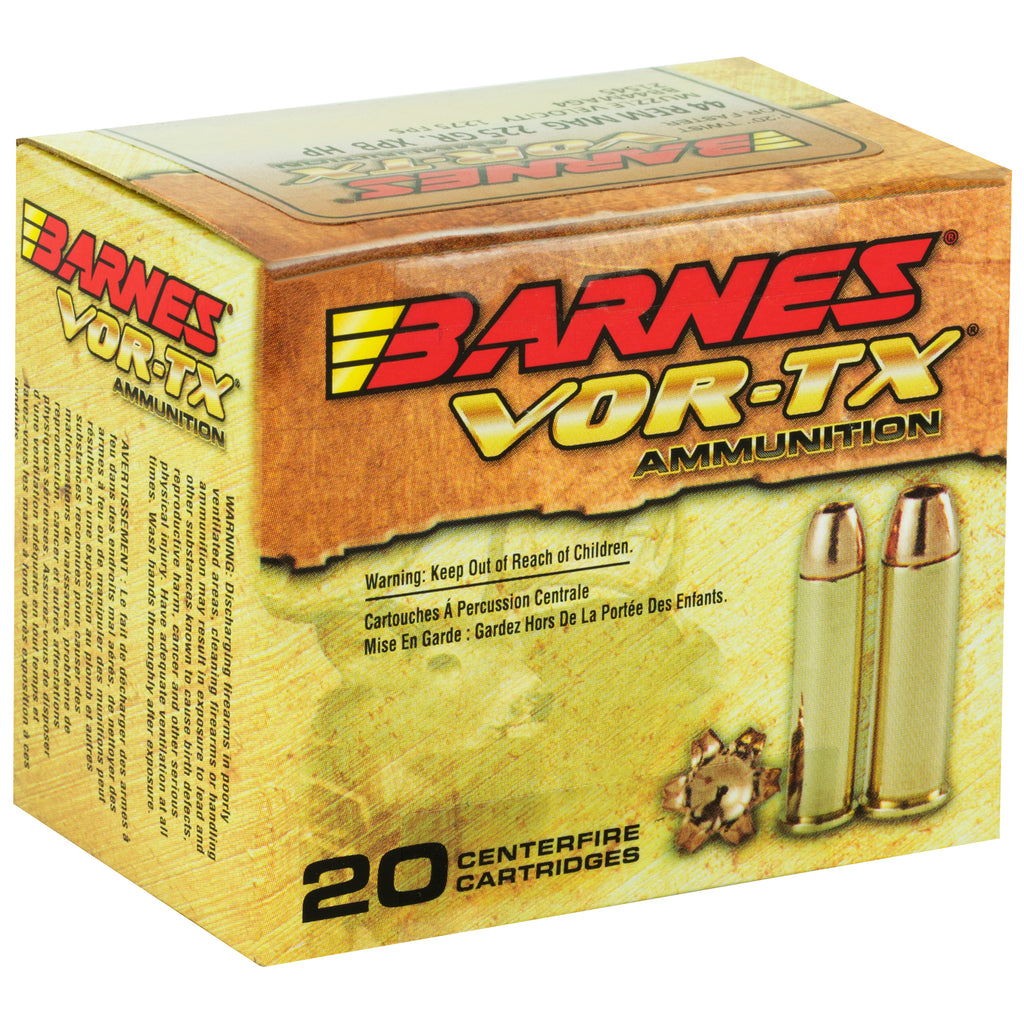 Barnes VOR-TX Handgun Ammunition 44 Magnum 225 Grain XPB - 20 Rounds