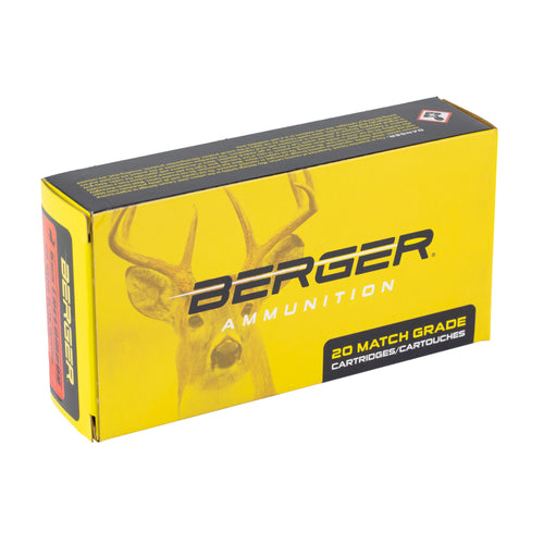 Berger Bullets Elite Hunter 6mm Creedmoor 108 Grain Boat Tail Rifle Ammunition