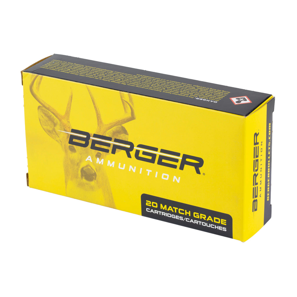 Berger Bullets Elite Hunter 6mm Creedmoor 108 Grain Boat Tail Rifle Ammunition