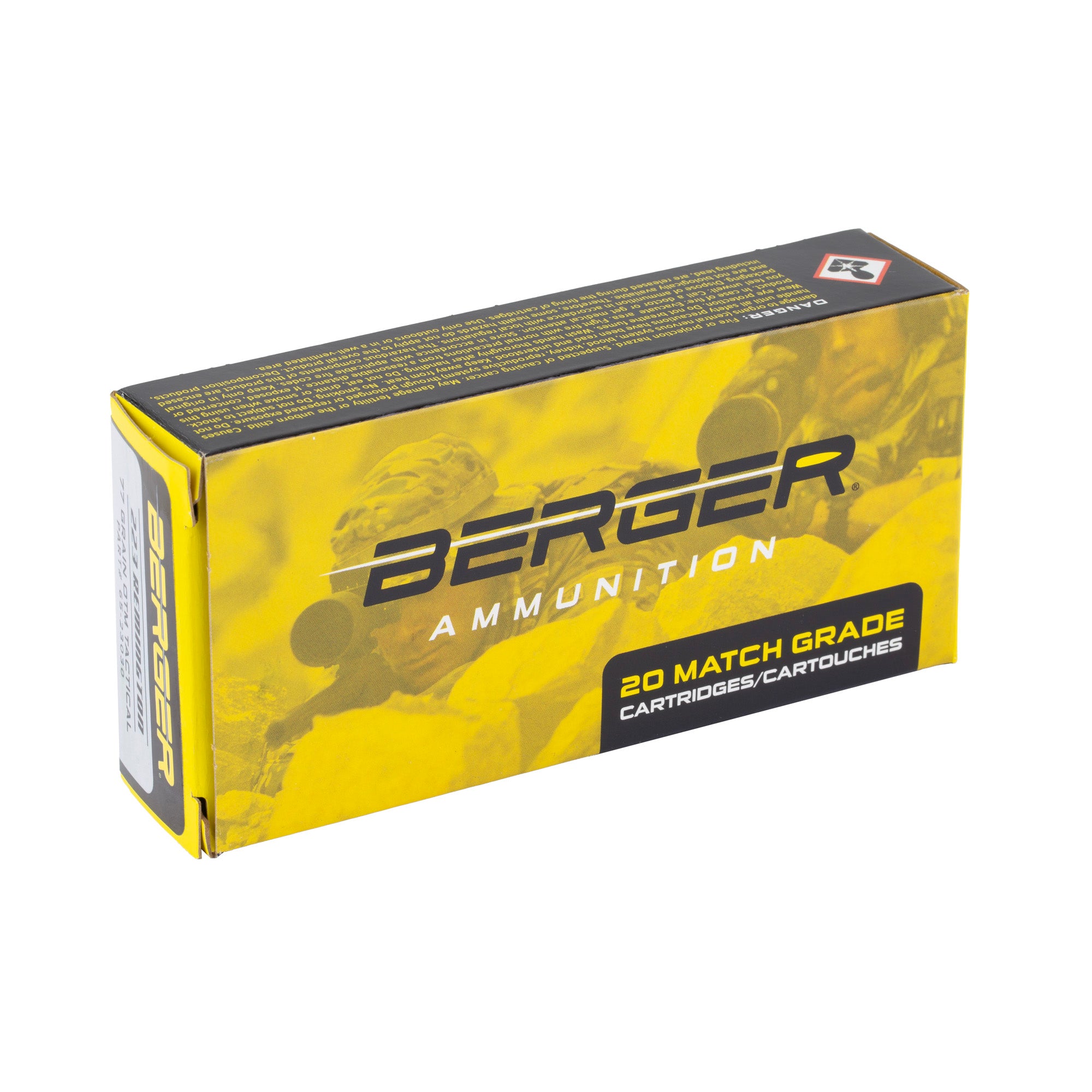Berger Bullets .223 Remington 77 Grain OTM Tactical Rifle Ammunition - 20 Rounds
