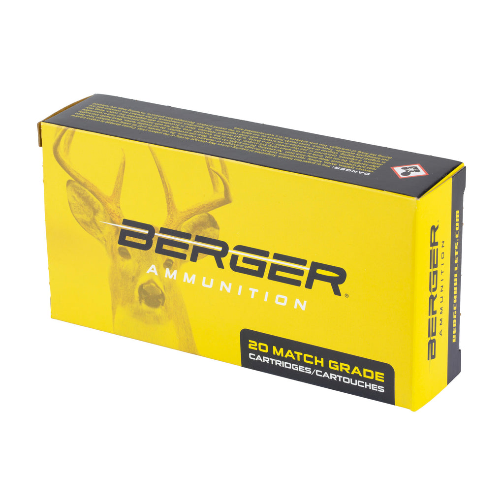 Berger Bullets Elite Hunter 6.5 Creedmoor 156 Grain Boat Tail Rifle Ammunition (20/200)