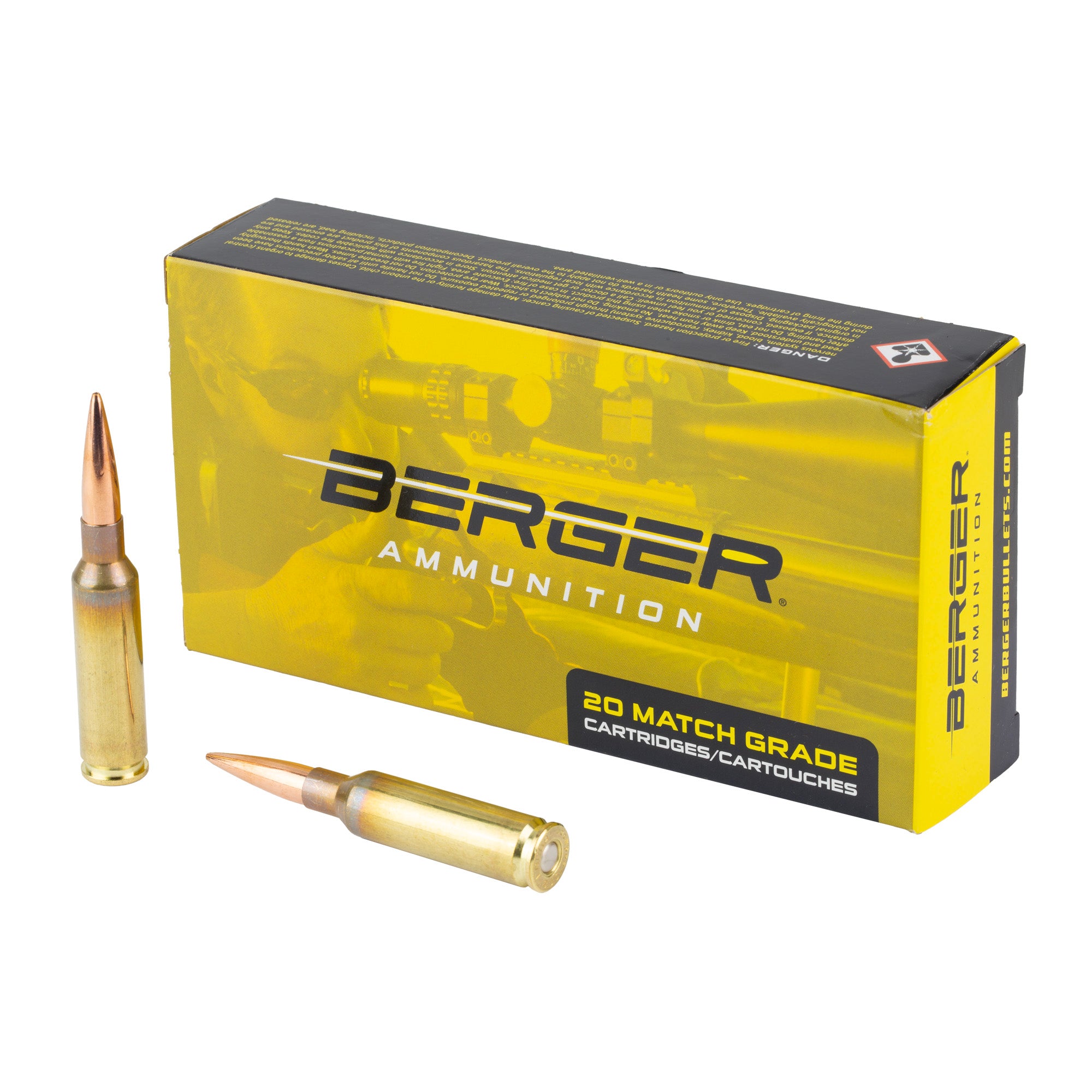 Berger Bullets Long Range Hybrid Target 6.5mm Creedmoor 144 Grain Ammunition - 20 Rounds Per Box