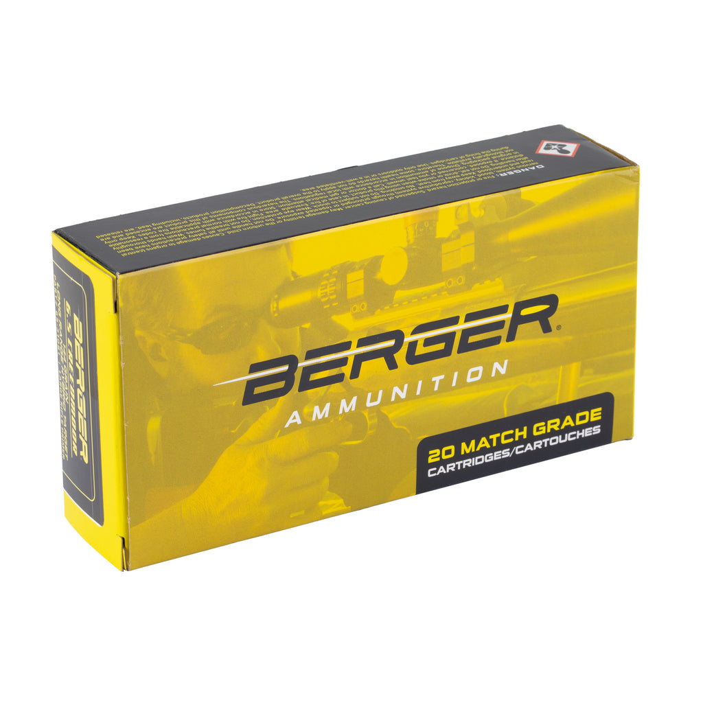 Berger Bullets Long Range Hybrid Target 6.5mm Creedmoor 144 Grain Ammunition - 20 Rounds Per Box