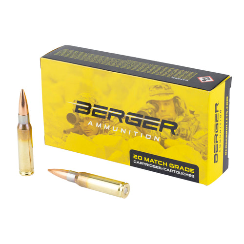 Berger Bullets Juggernaut OTM Tactical Rifle, .308 Winchester, 185 Grain, Open Tip Match, 20 Round Box