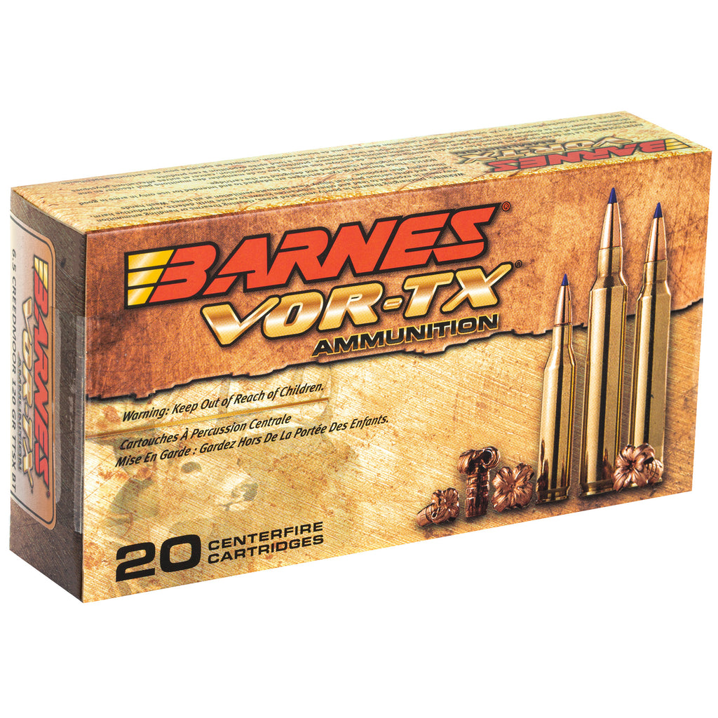 Barnes VOR-TX Tipped Triple Shock X 6.5 Creedmoor 120-Grain Ammunition (20 Rounds)