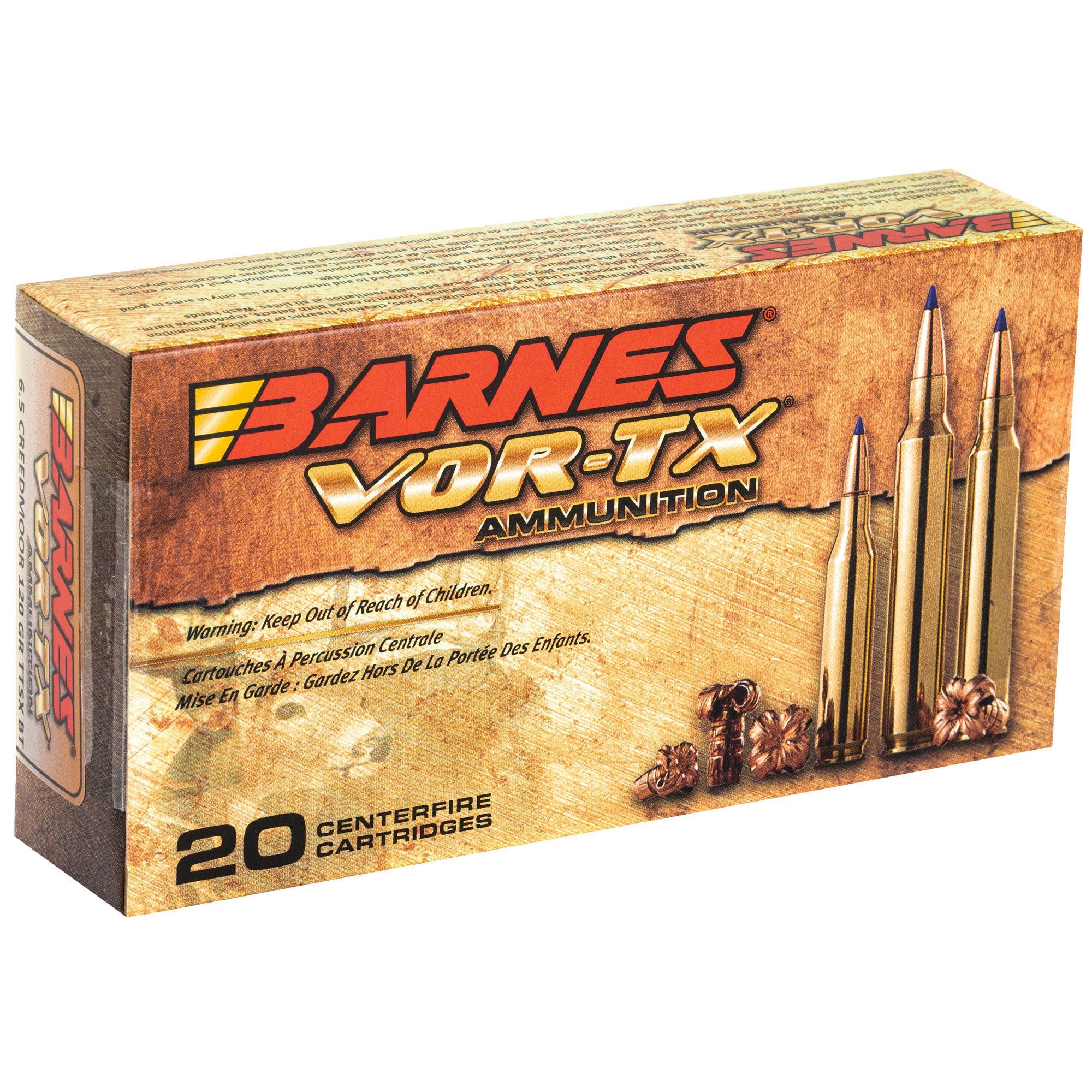 Barnes VOR-TX Tipped Triple Shock X 6.5 Creedmoor 120-Grain Ammunition (20 Rounds)