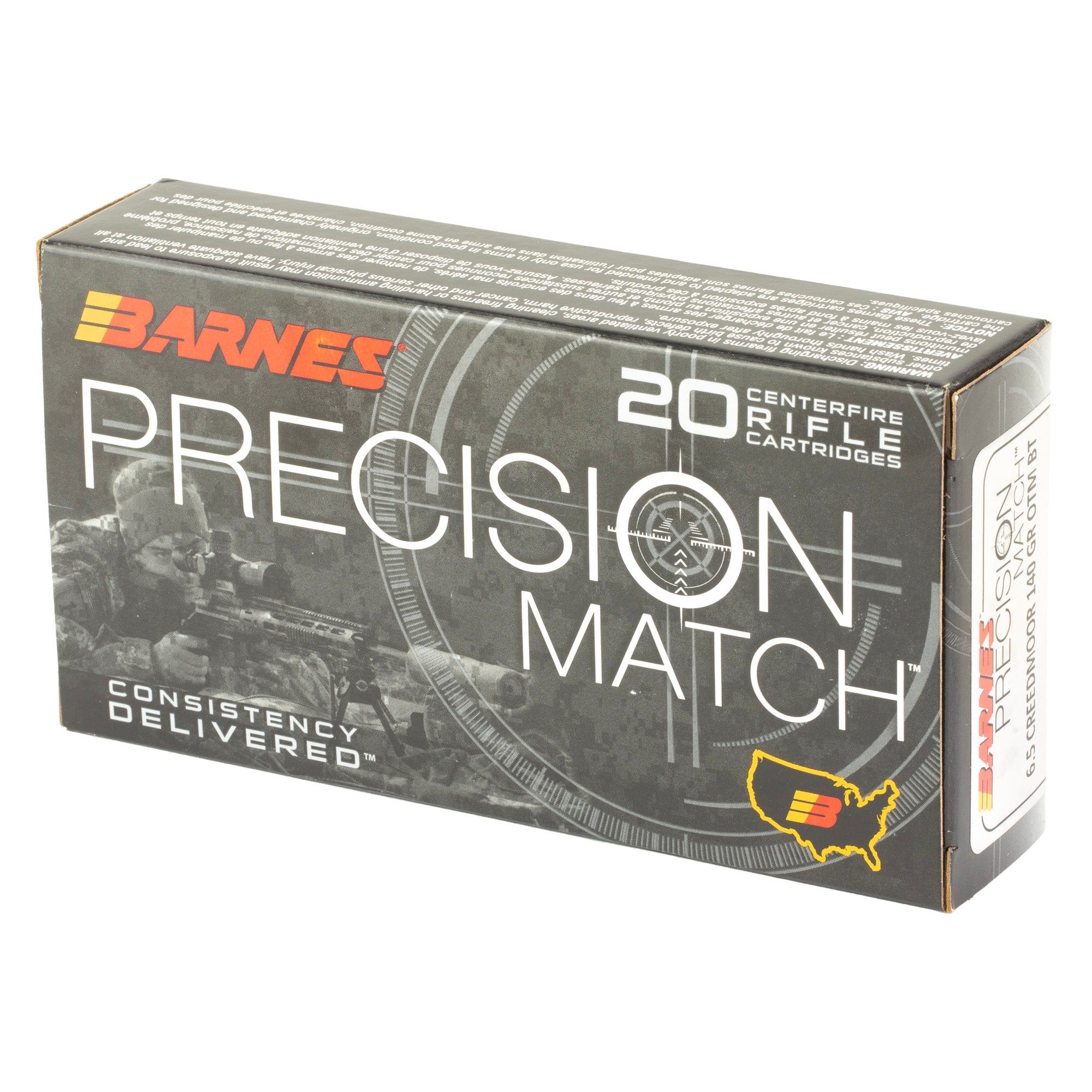 Barnes Precision Match 6.5 Creedmoor 140 Grain Open Tip Match Ammo – Reliable Long-Range Performance