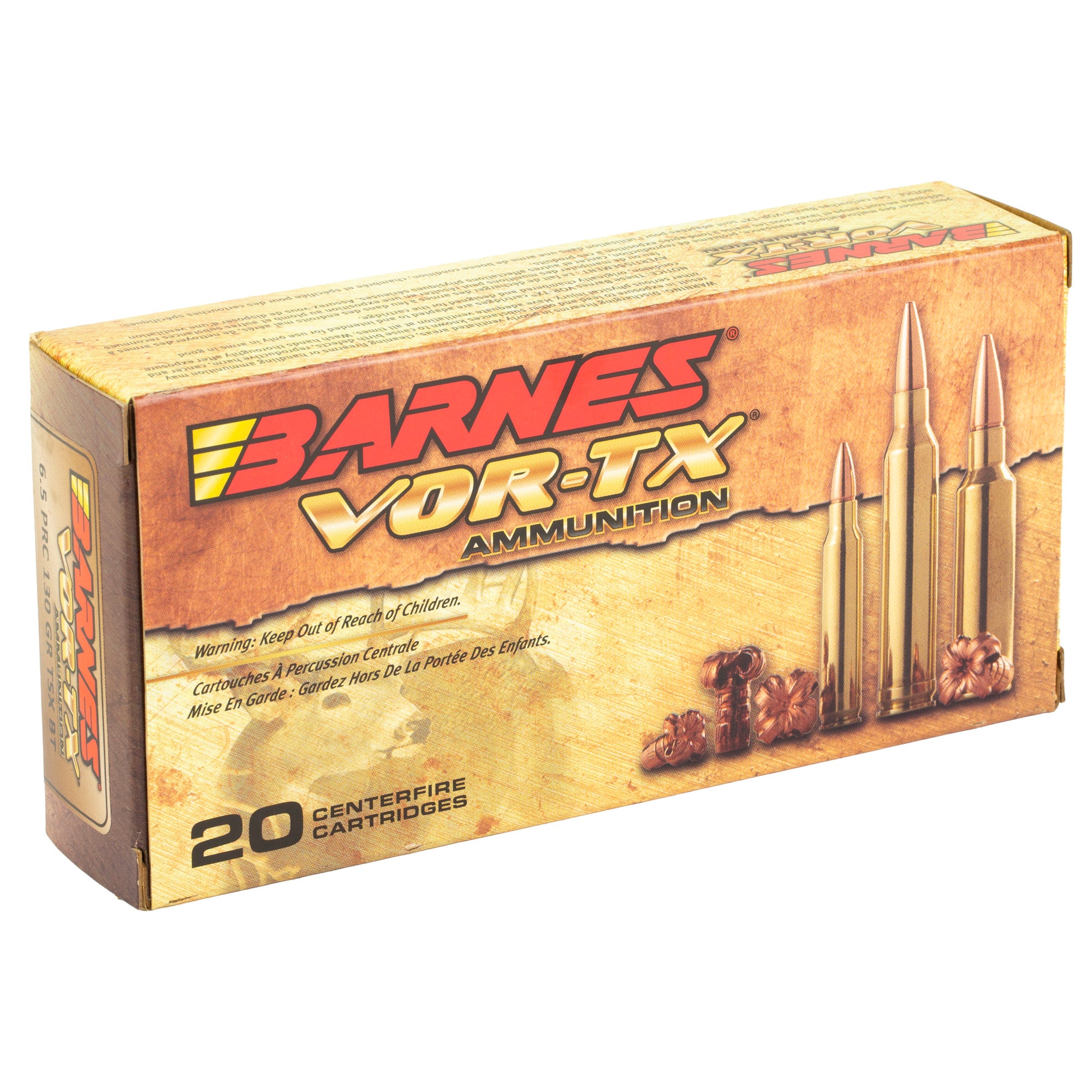 Barnes VOR-TX 6.5 PRC 130 Grain Triple Shock X Ammunition - 20 Rounds per Box