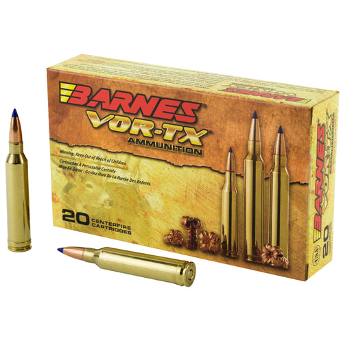 Barnes Vor-Tx, 7MM Remington Magnum, 140 Grain, Tipped Triple Shock X, Boat Tail, Lead Free, 20 Round Box
