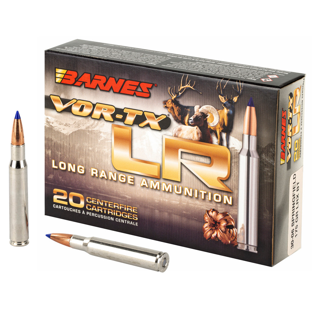 Barnes VOR-TX Long Range .30-06 Springfield 175 Grain LRX Ammunition (20 Rounds per Box)