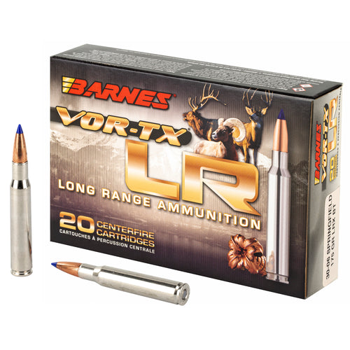 Barnes Vor-Tx Long Range, 30-06 Springfield, 175 Grain, Lrx Bt, 20 Round Box