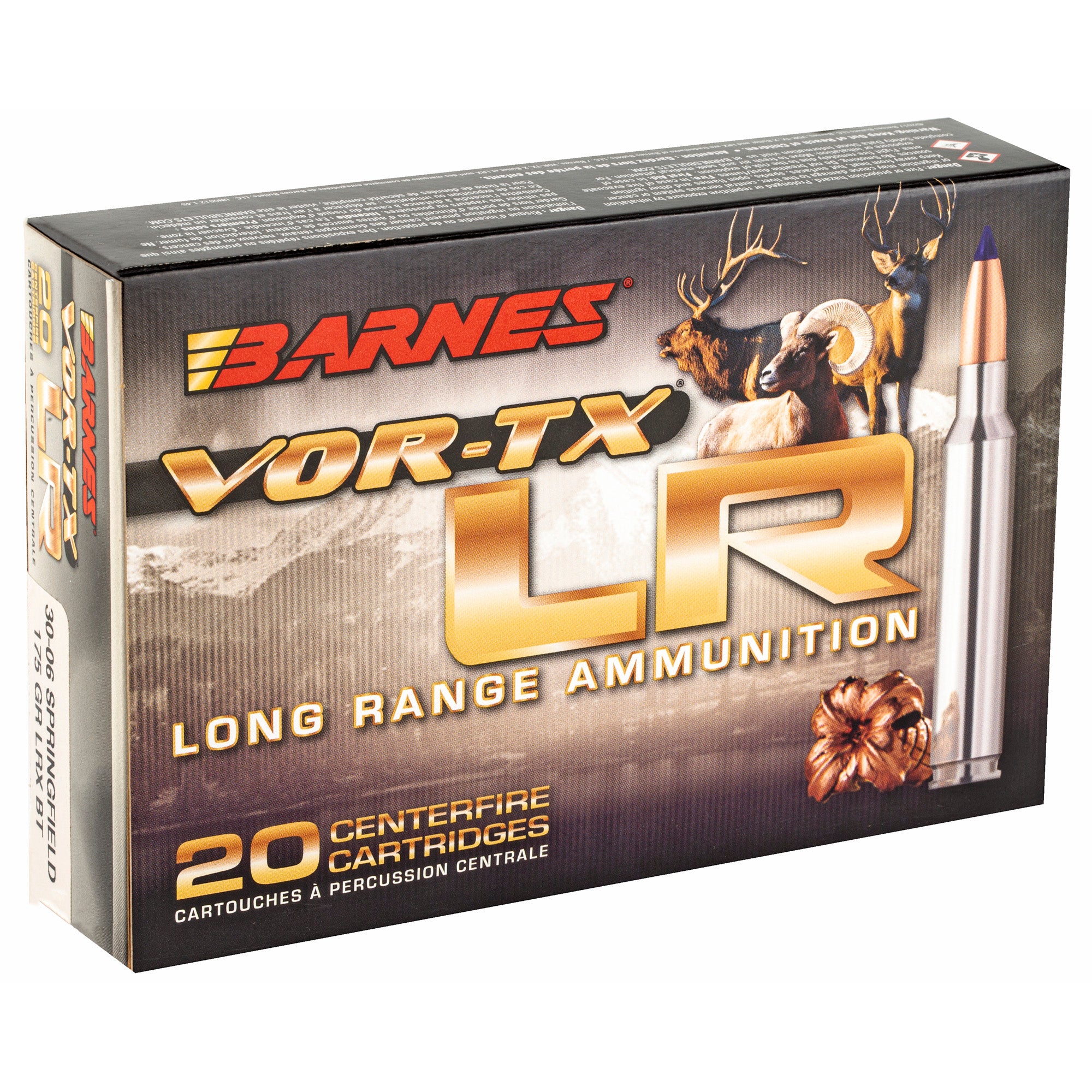 Barnes VOR-TX Long Range .30-06 Springfield 175 Grain LRX Ammunition (20 Rounds per Box)