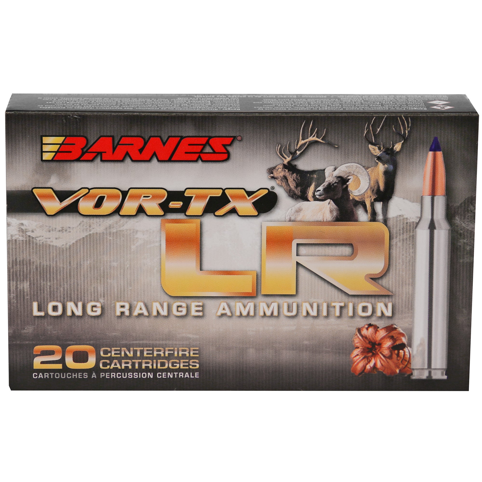 Barnes VOR-TX Long Range 6.5 Creedmoor 127 Grain LRX Ammunition, 20 Rounds per Box