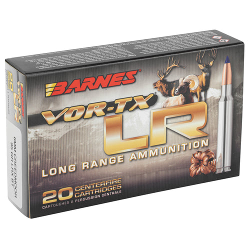 Barnes VOR-TX Long Range 6mm Creedmoor 95-Grain LRX Ammunition - 20 Rounds
