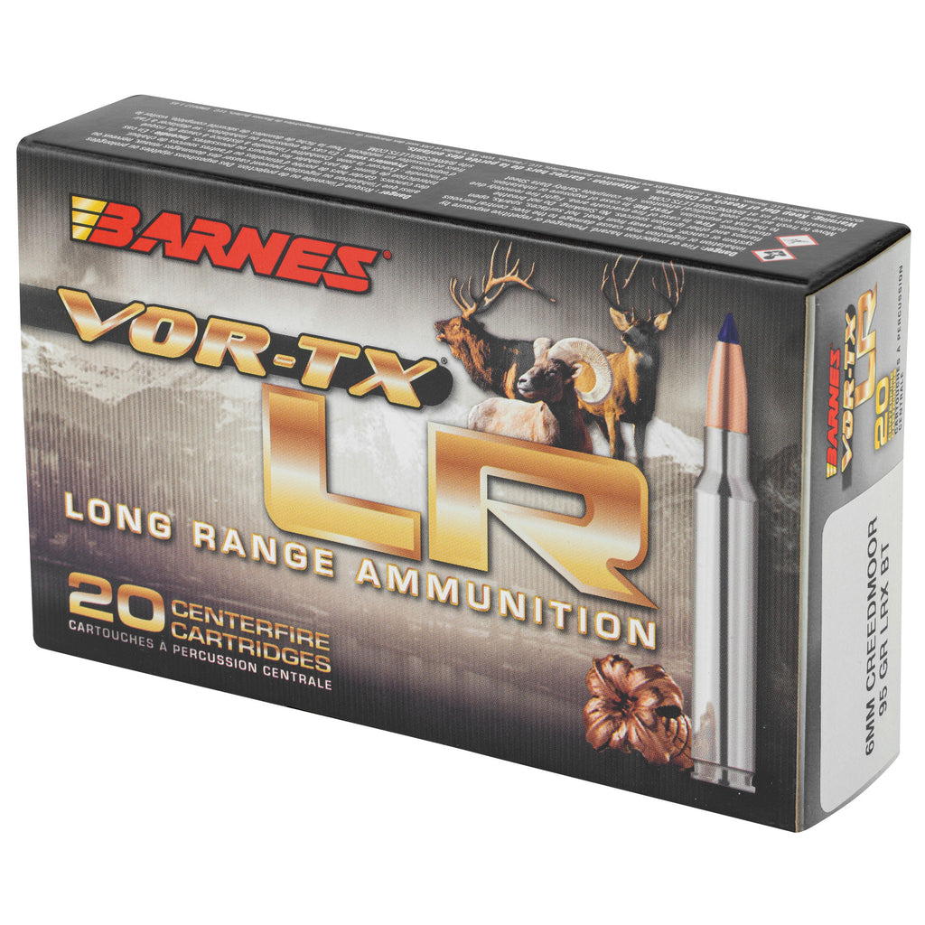 Barnes VOR-TX Long Range 6mm Creedmoor 95-Grain LRX Ammunition - 20 Rounds