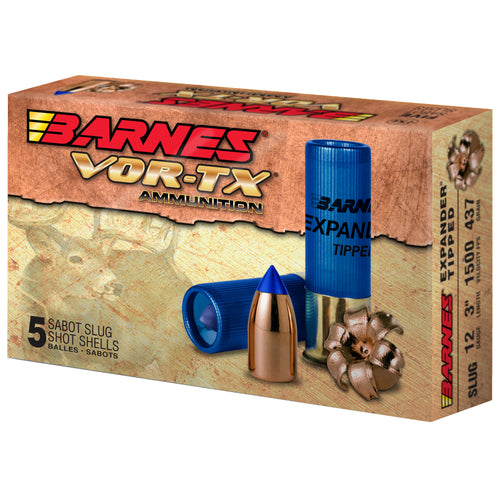 Barnes Vor-Tx, 12 Gauge 3", 438 Grain Slug, Shotshell, 5 Round Box