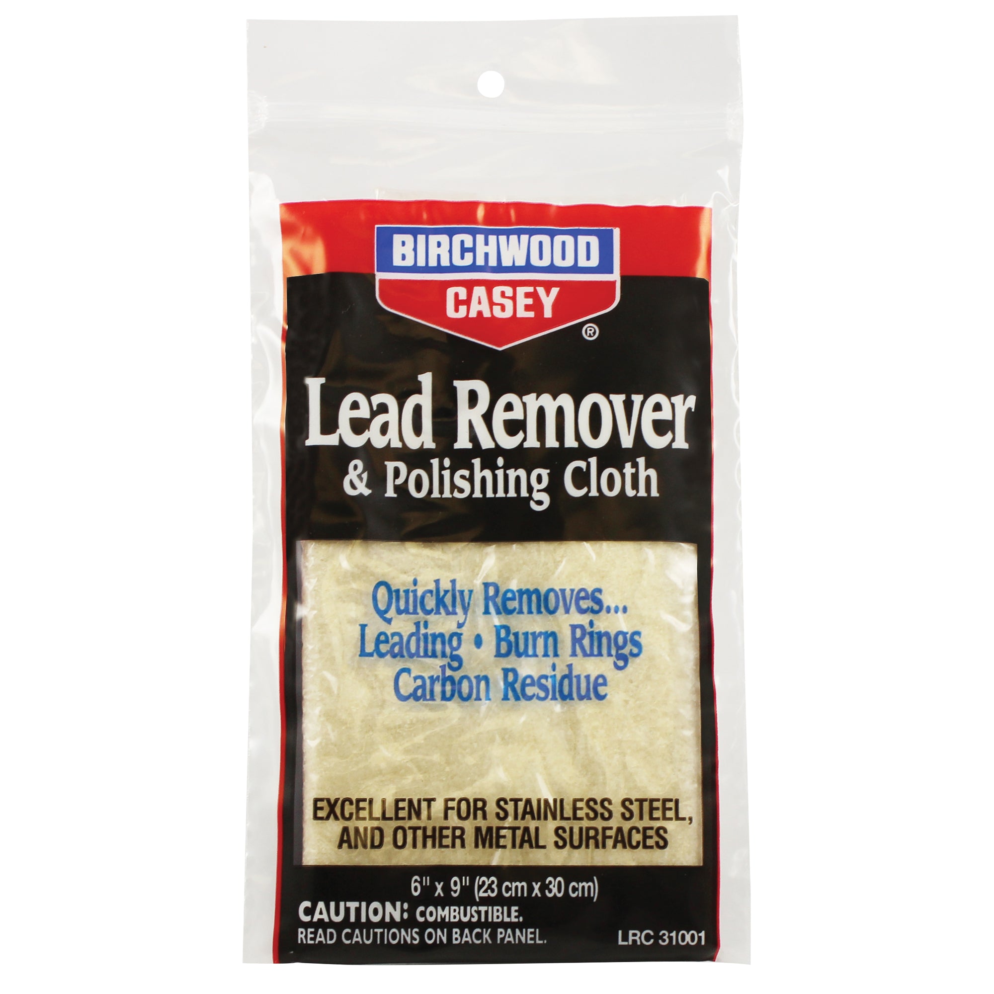 Birchwood Casey B/C Lead Remover with Cloth 6x9 - Professional Gun Cleaning Cloth