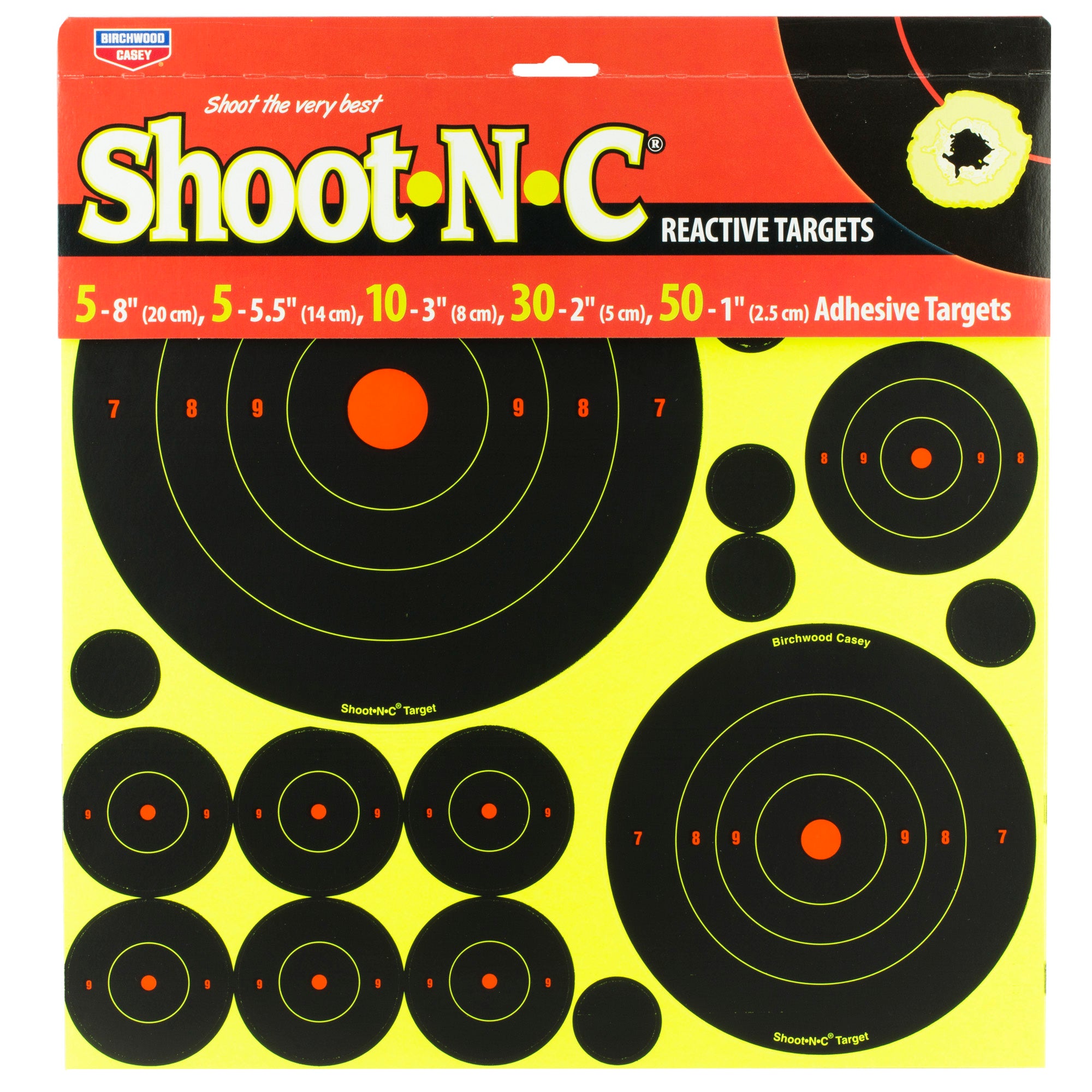 Birchwood Casey Shoot-N-C Variety Pack Targets – Multiple Sizes for Shooting Practice and Range Use