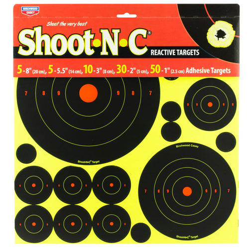Birchwood Casey Shoot-N-C Variety Pack Targets – Multiple Sizes for Shooting Practice and Range Use