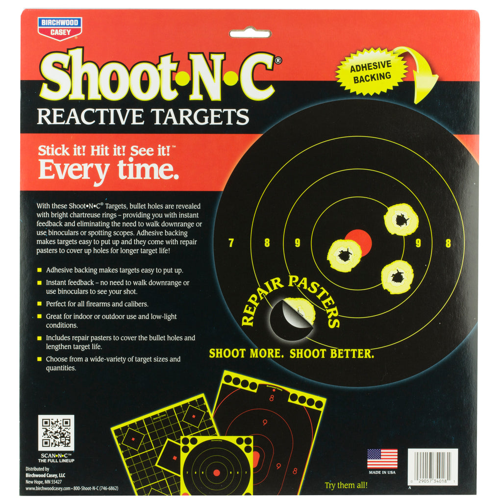 Birchwood Casey Shoot-N-C Variety Pack Targets – Multiple Sizes for Shooting Practice and Range Use