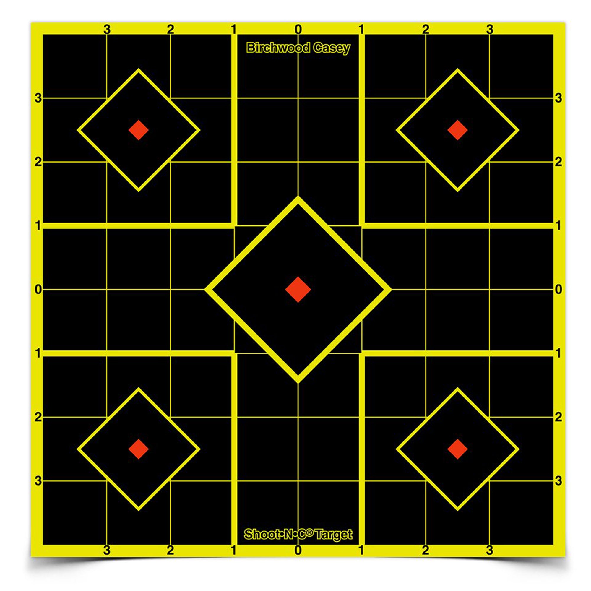 Birchwood Casey SI-15 Sight-In Targets – 8-inch Paper Targets for Shooting Practice