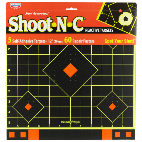 Birchwood Casey Shoot-N-C 12-Inch Sight-In Targets (5 Pack)