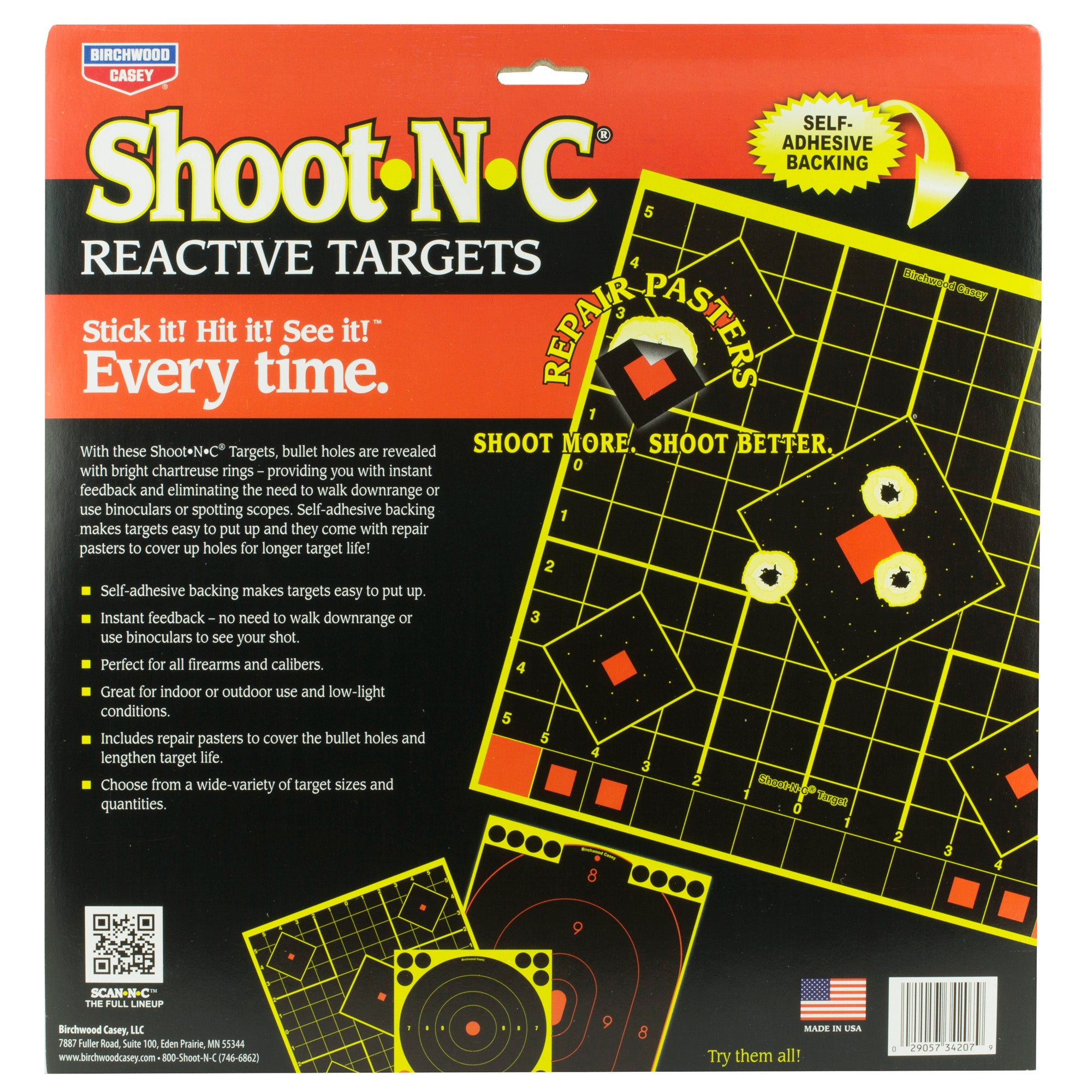 Birchwood Casey Shoot-N-C 12-Inch Sight-In Targets (5 Pack)