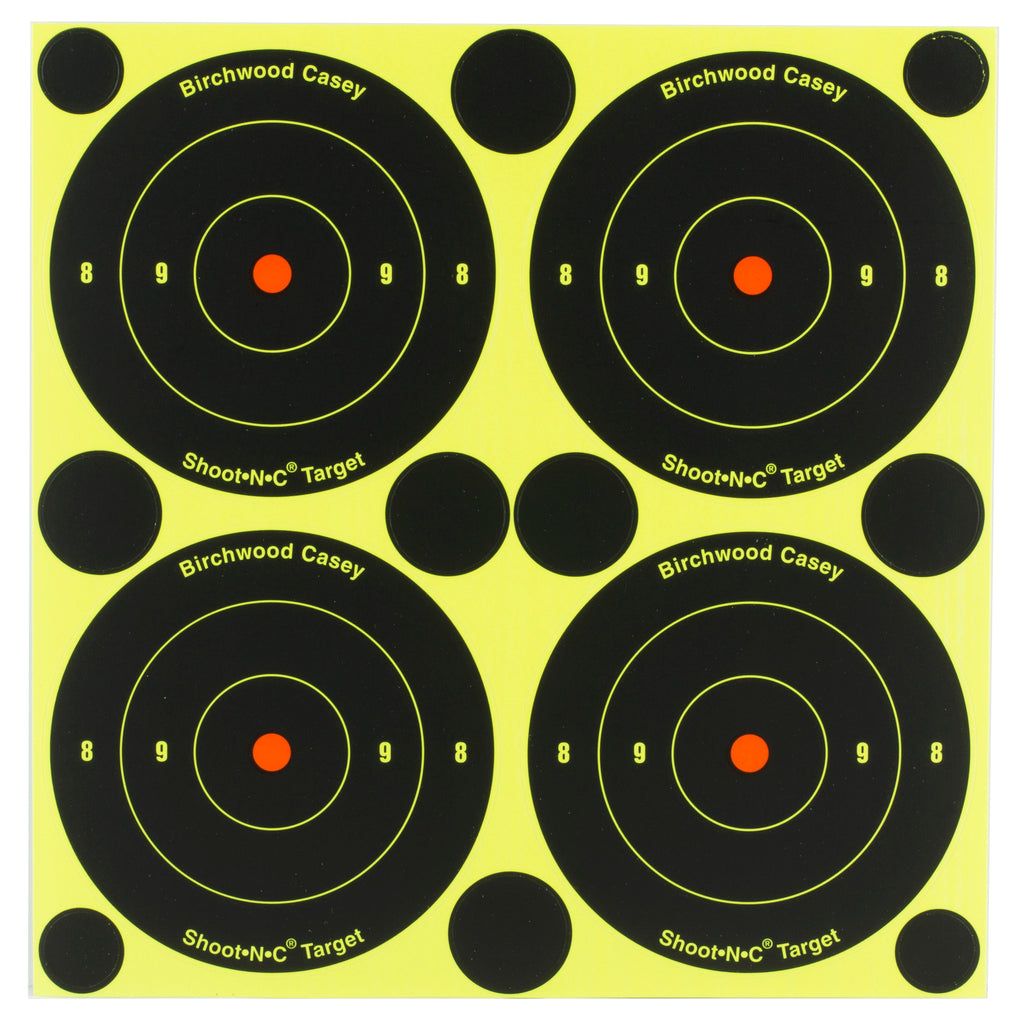 Birchwood Casey B3-90 3-Round Round Bullseye Targets - 240 Count for Shooting Practice and Competition