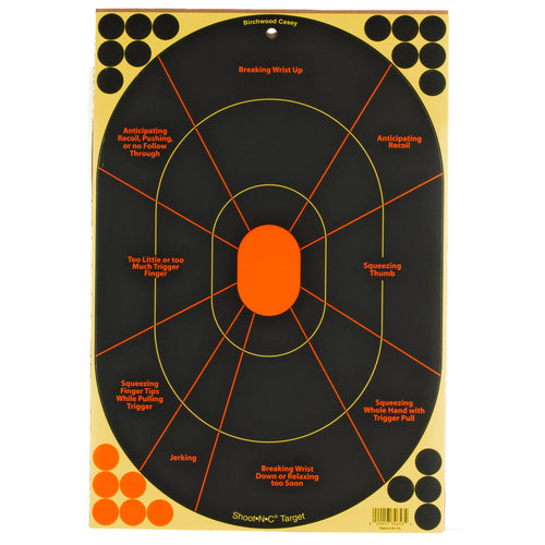 Birchwood Casey Shoot-N-C Handgun Targets – 12x18 Inches, Pack of 5
