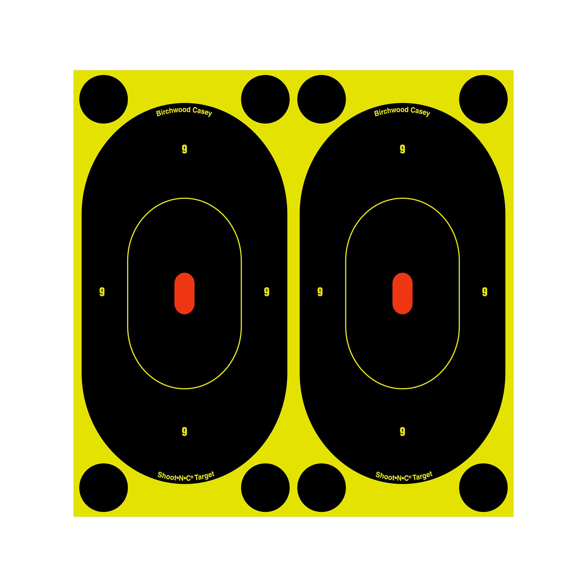 Birchwood Casey B24-12 7 Inch Oval Shooting Targets - Pack of 12