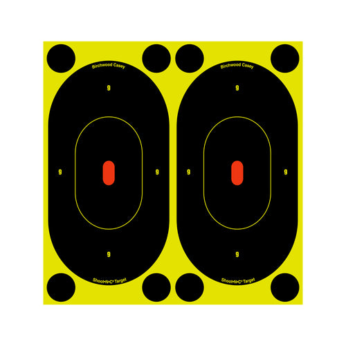 Birchwood Casey B24-12 7 Inch Oval Shooting Targets - Pack of 12