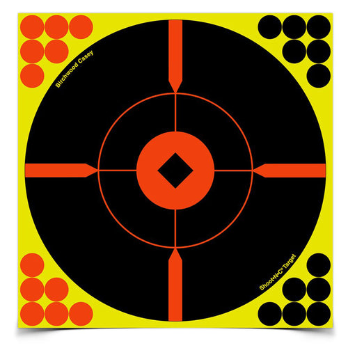 Birchwood Casey BMW-6 Bullseye Targets – 8 Inch Paper Shooting Targets, Pack of 6