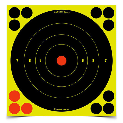 Birchwood Casey Shoot-N-C Round Bullseye Targets – 8 Round Size, Pack of 30