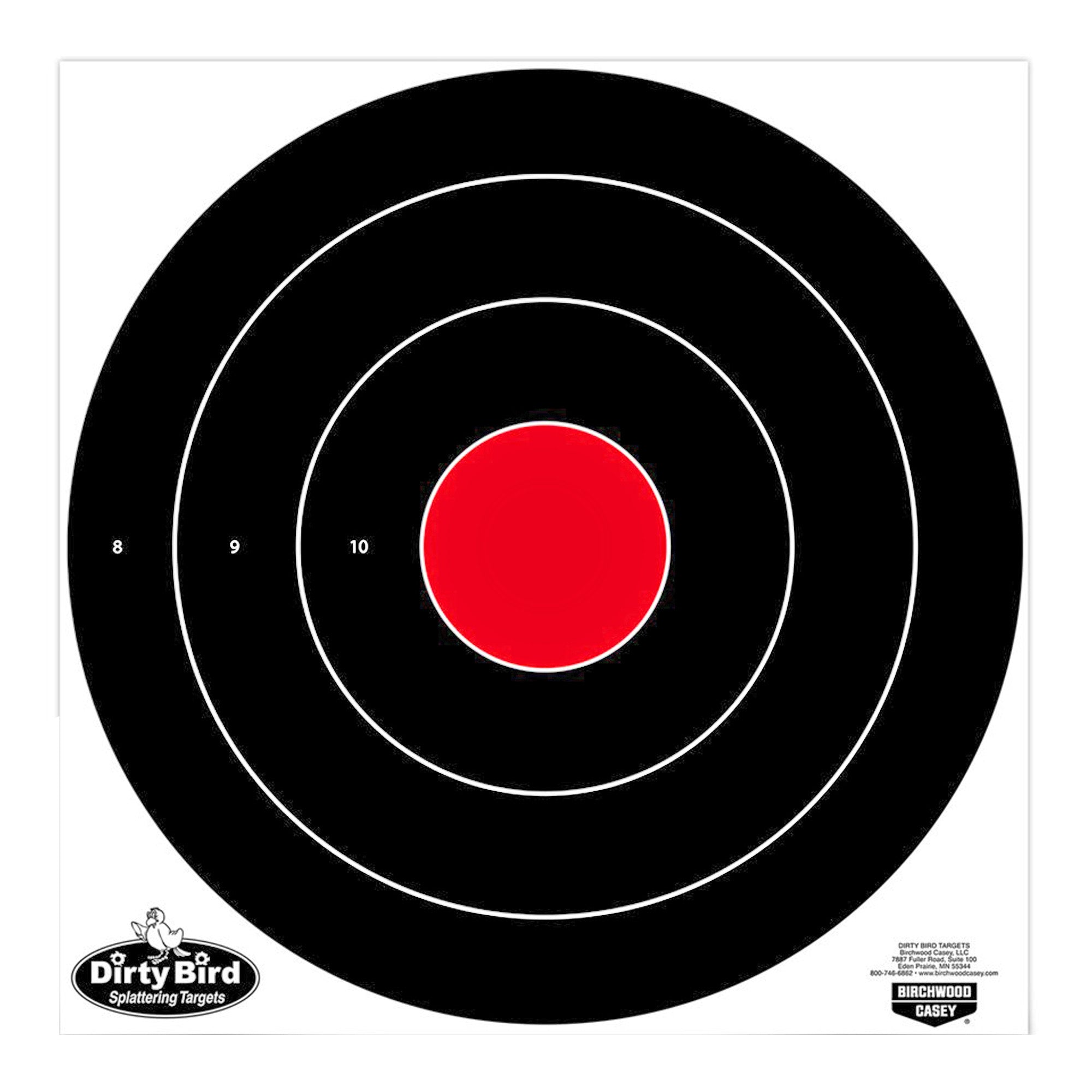 Birchwood Casey Dirty Bird Bullseye Target – 17.25 Inch Shooting Practice Targets (Pack of 5)