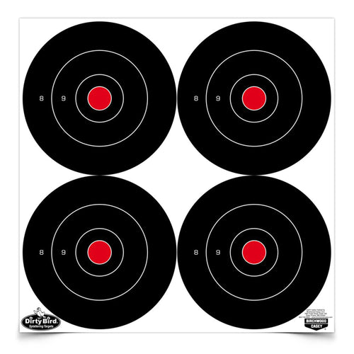 Birchwood Casey Dirty Bird Round Bullseye Targets - 6 inch, Pack of 48
