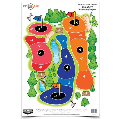 Birchwood Casey Pregame Chip Shot Targets, 8-Pack - 12x18 Inch Shooting Targets for Range Practice