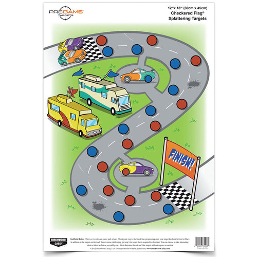 Birchwood Casey Pregame Check Flag Targets 12x18 Inches (8 Pack)